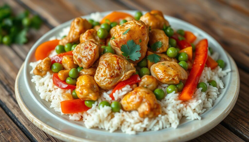 Hähnchen Reis Pfanne Hähnchen Reis Pfanne