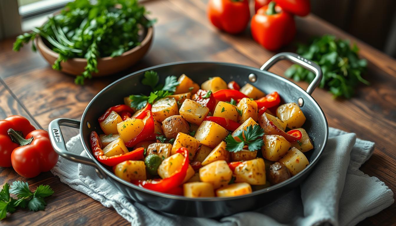 Kartoffel Gemüse Pfanne - Schnell &amp; Einfach Zubereitet