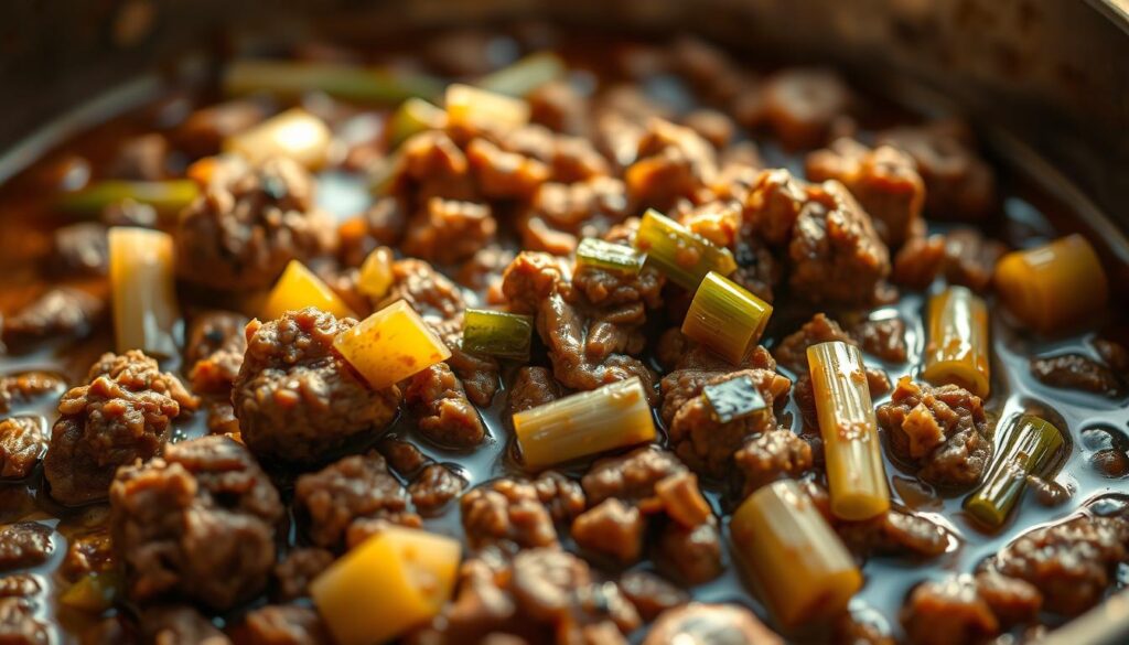 Nährwerte Hackfleisch Lauch Pfanne
